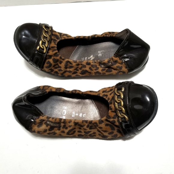 MEPHISTO Alison Leopard Print Suede Ballet Flats. Sz. 7.5. - Picture 4 of 11